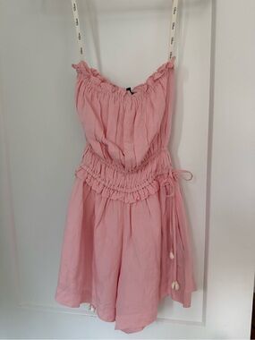 Pink Shell Romper Shore Brand